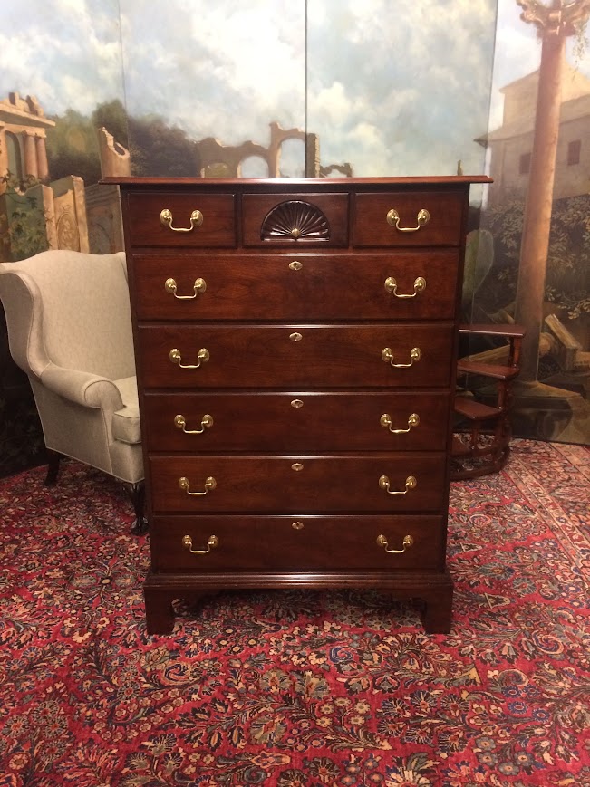 Vintage Tall Chest, Statton Furniture, Cherry Tall Chest - Image 2