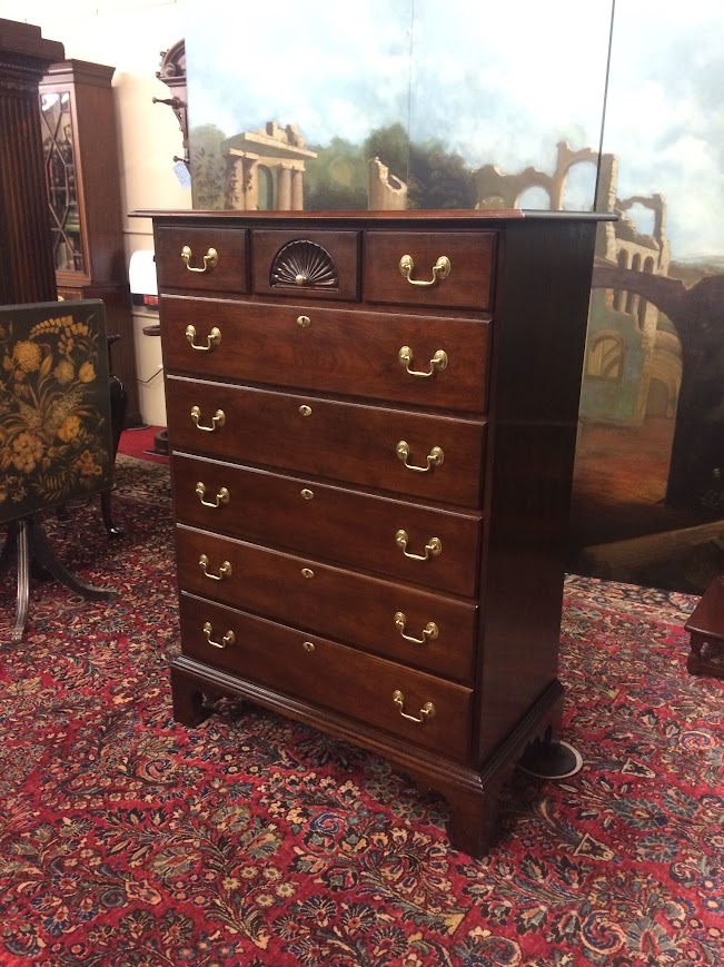 Vintage Tall Chest, Statton Furniture, Cherry Tall Chest - Image 3