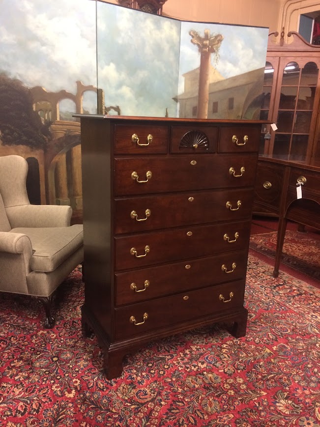 Vintage Tall Chest, Statton Furniture, Cherry Tall Chest - Image 4