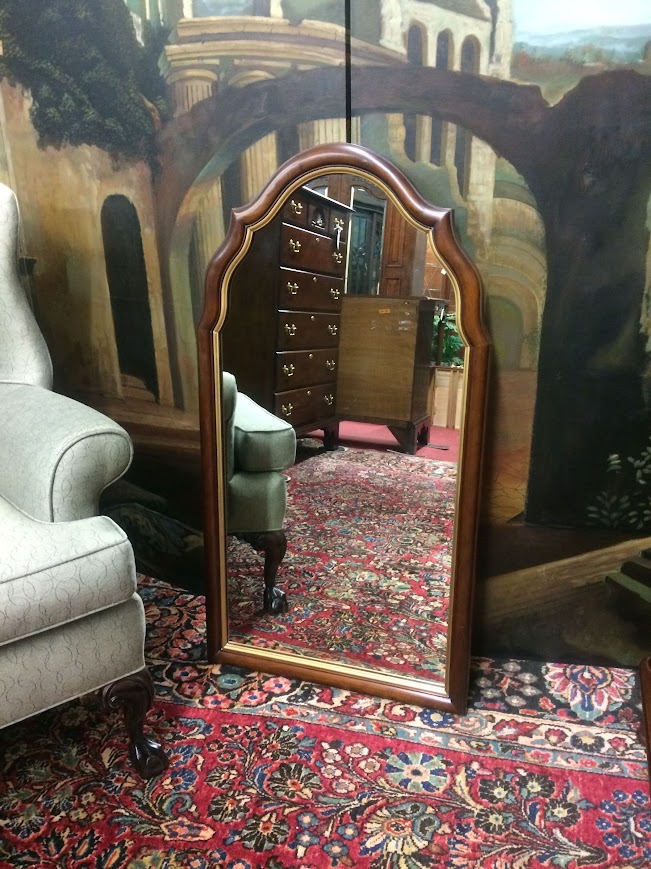 Vintage Cherry Mirror, Keyhole Mirror, Statton Furniture - Image 2