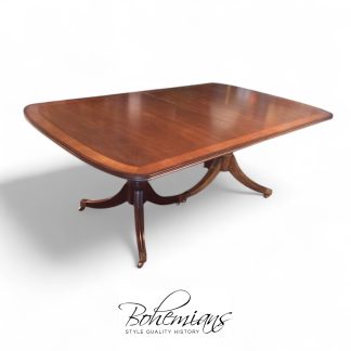 Vintage Banded Mahogany Dining Table, White Furniture Company