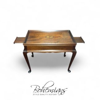 Vintage Tea Table, Stanley Furniture Tea Table, Inlaid Federal Table