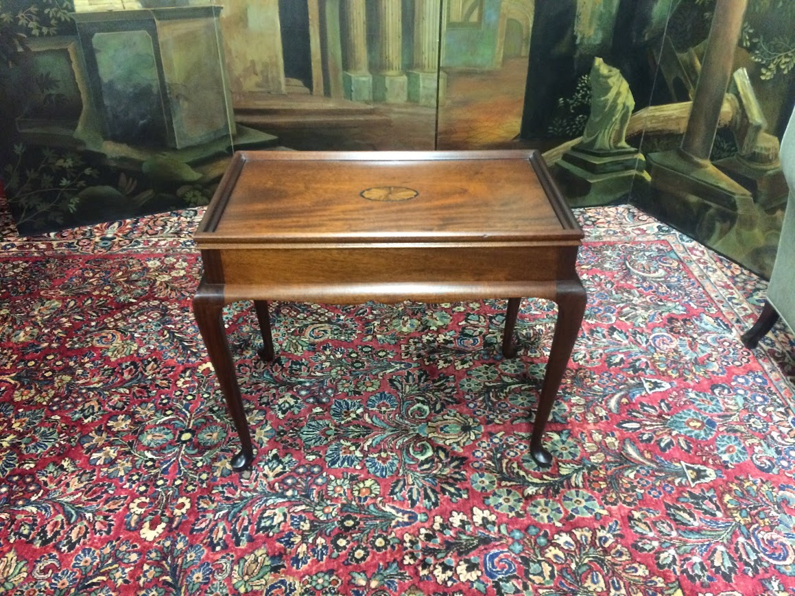 Vintage Tea Table, Stanley Furniture Tea Table, Inlaid Federal Table - Image 3