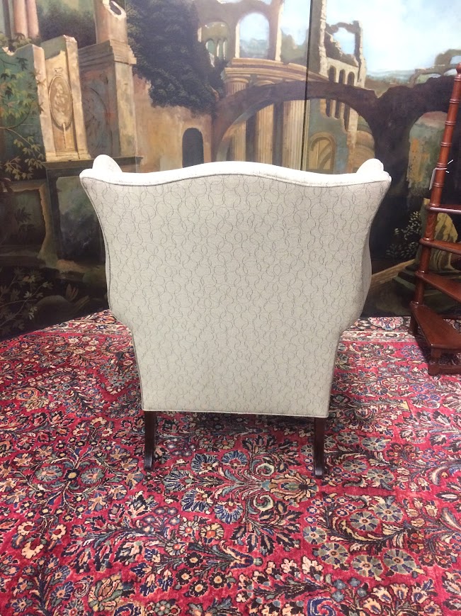 Vintage Wing Back Chair, Claw Foot Wing Back Chair - Image 9