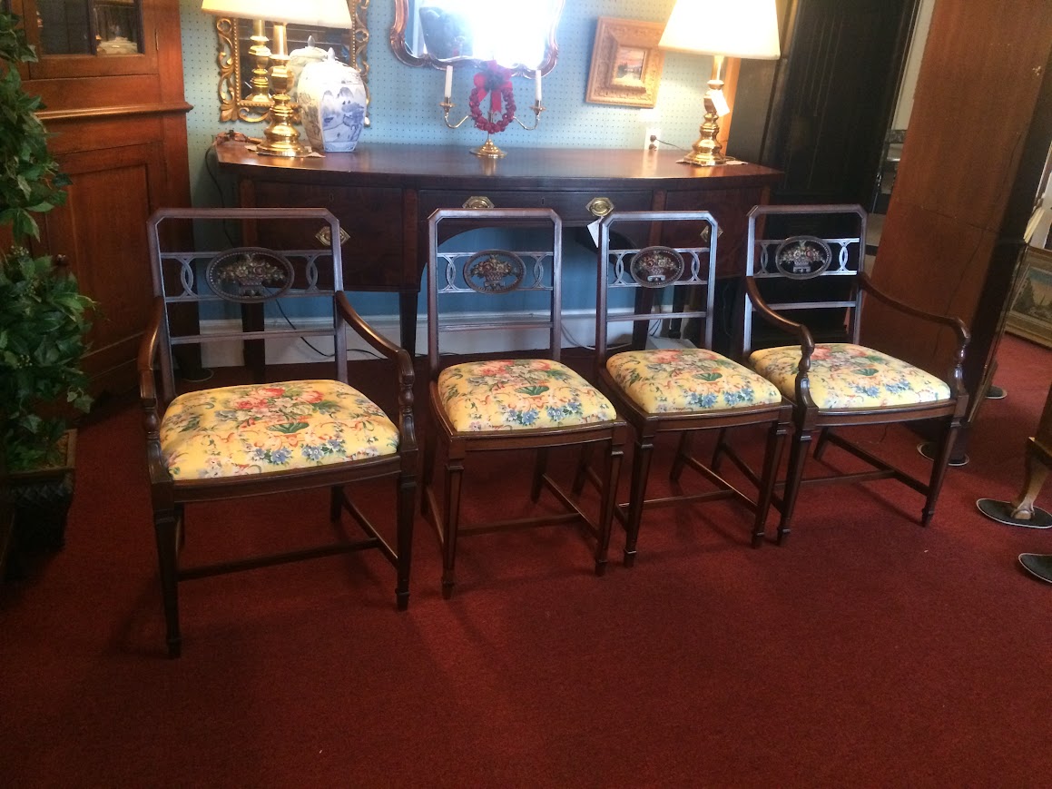 Antique Dining Chairs, Paine Furniture Company, Set of Four - Image 3