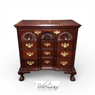 Vintage Blockfront Chest of Drawers, Mahogany Bachelor Chest