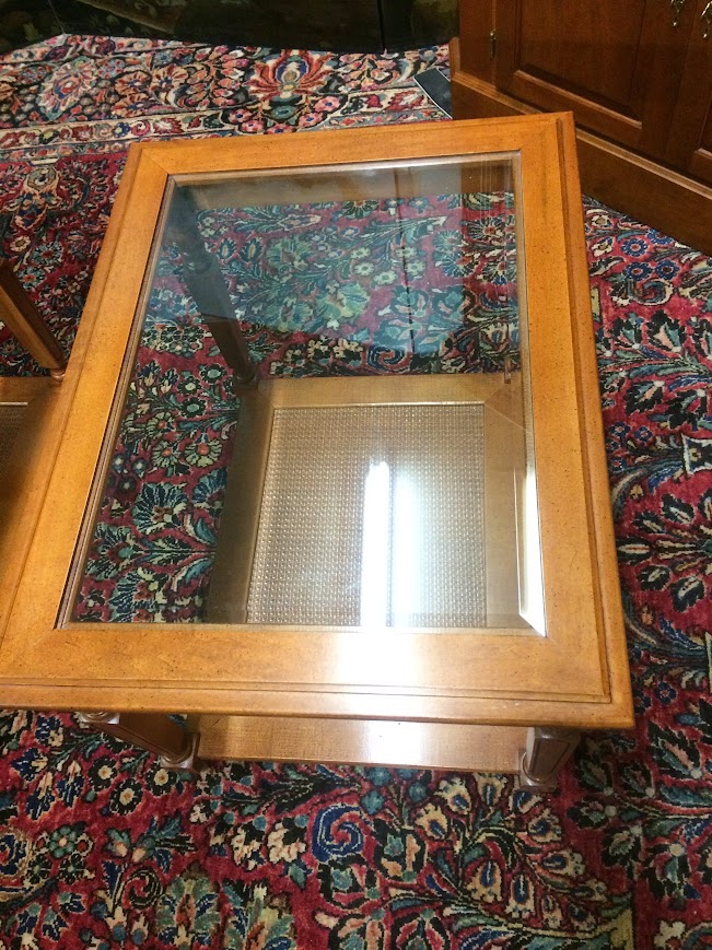 Vintage End Tables, Glass Top End Tables, Coastal Style Tables - Image 6