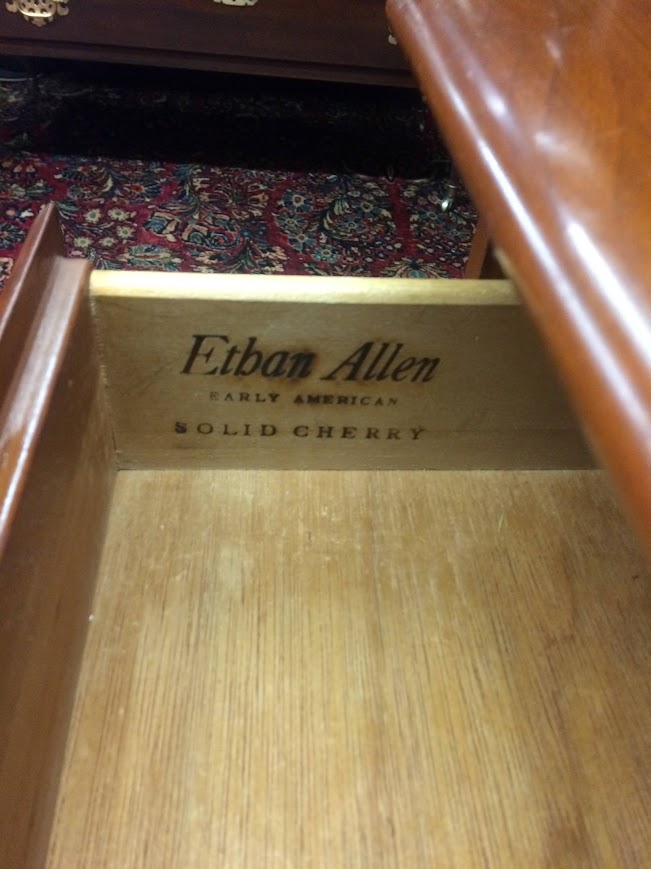Vintage Ethan Allen Nightstand, Cherry Bedside Cabinet - Image 7