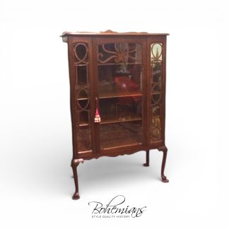 Antique Oak China Cabinet, Small China Cabinet