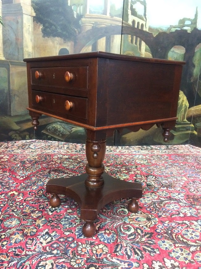 Antique Work Table, Cherry Empire Table - Image 6