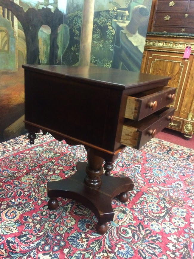 Antique Work Table, Cherry Empire Table - Image 9