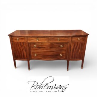 Antique Mahogany Buffet, Large Sideboard with Inlay
