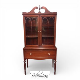 1930s China Cabinet, Antique Mahogany China Cabinet