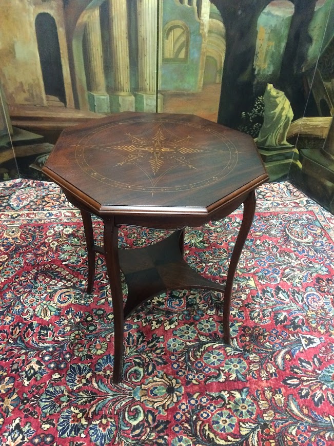 Inlaid Center Table, Accent Table with Inlaid Table - Image 2