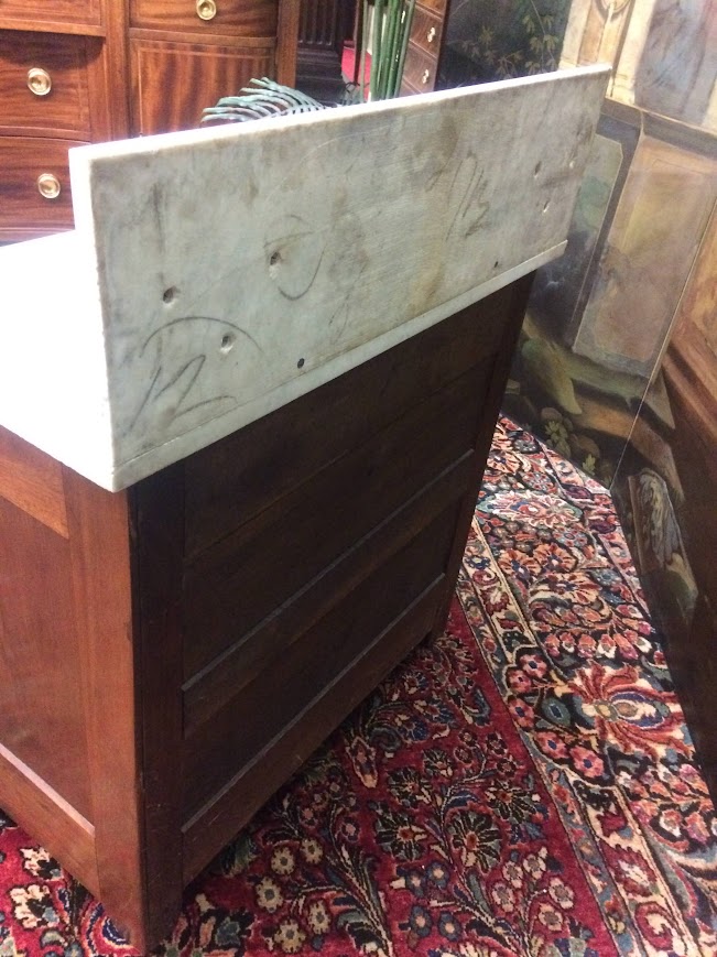Walnut Washstand, Victorian Marble Top Washstand - Image 14
