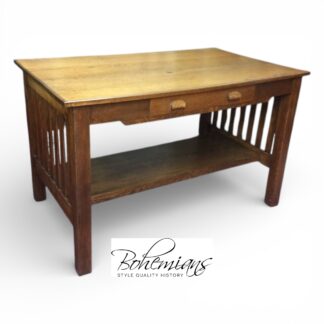 Antique Oak Mission Style Desk, Antique Oak Desk