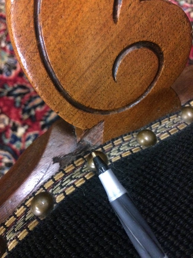 Antique Victorian Rocking Chair, Needlepoint Rocker - Image 3