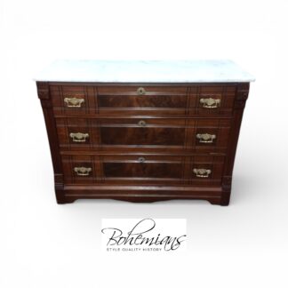 Antique Marble Top Dresser, Victorian Dresser