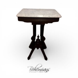 Antique Marble Top Stand, Victorian Table