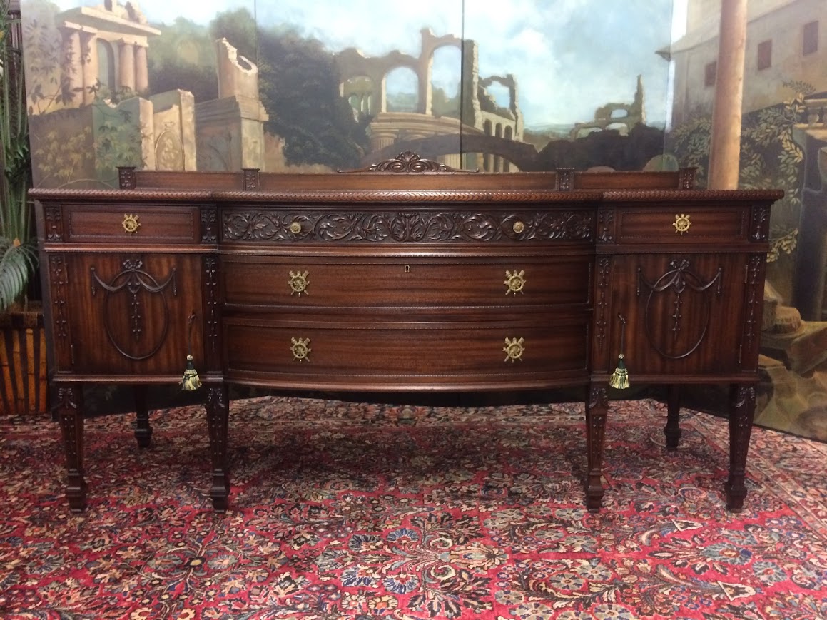 Antique Buffet, Mahogany Sideboard, Federal Revival Furniture - Image 2