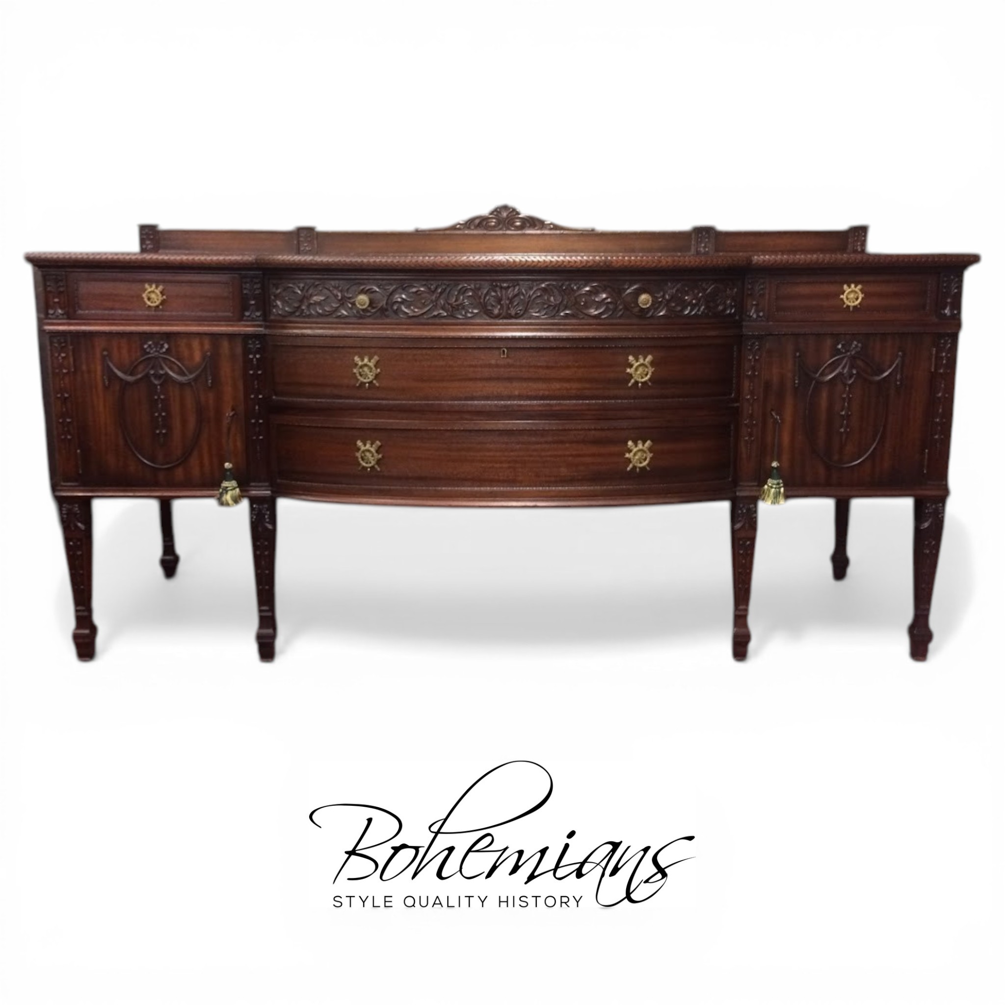 Antique Buffet, Mahogany Sideboard, Federal Revival Furniture