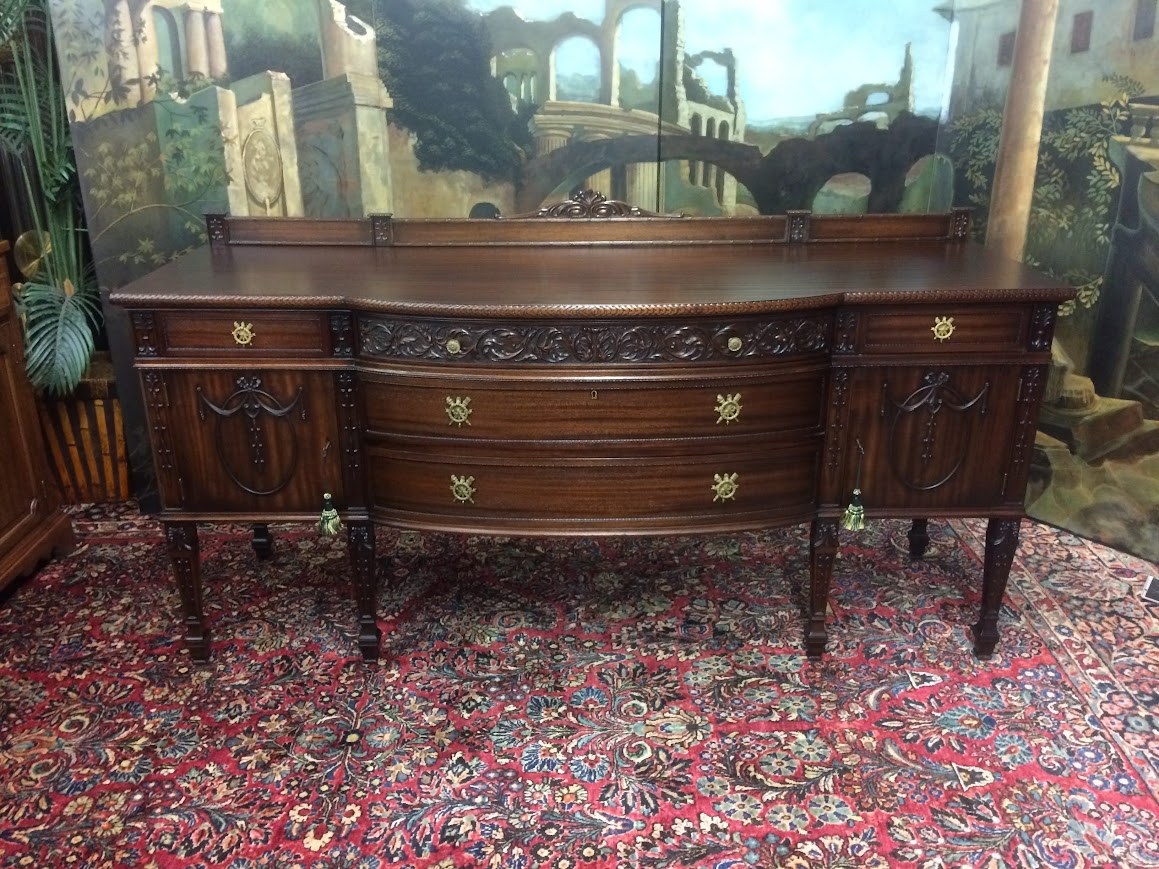 Antique Buffet, Mahogany Sideboard, Federal Revival Furniture - Image 3
