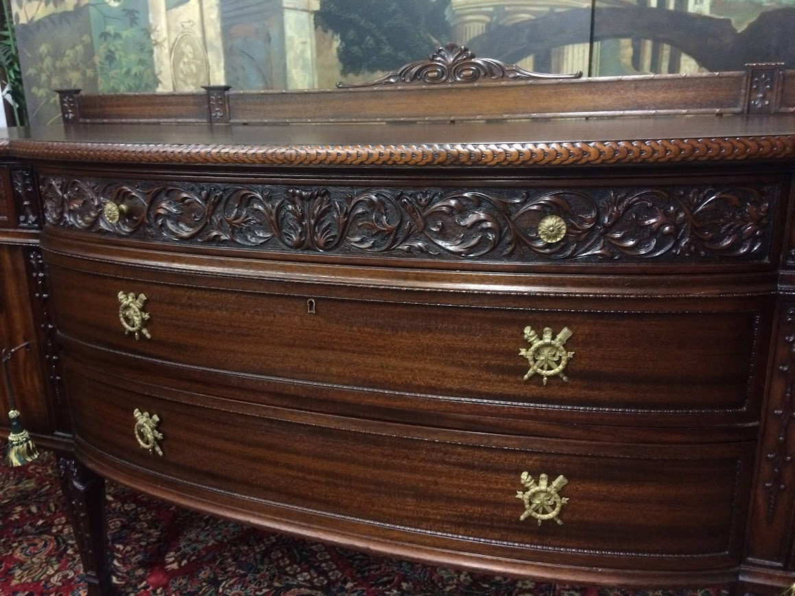 Antique Buffet, Mahogany Sideboard, Federal Revival Furniture - Image 6
