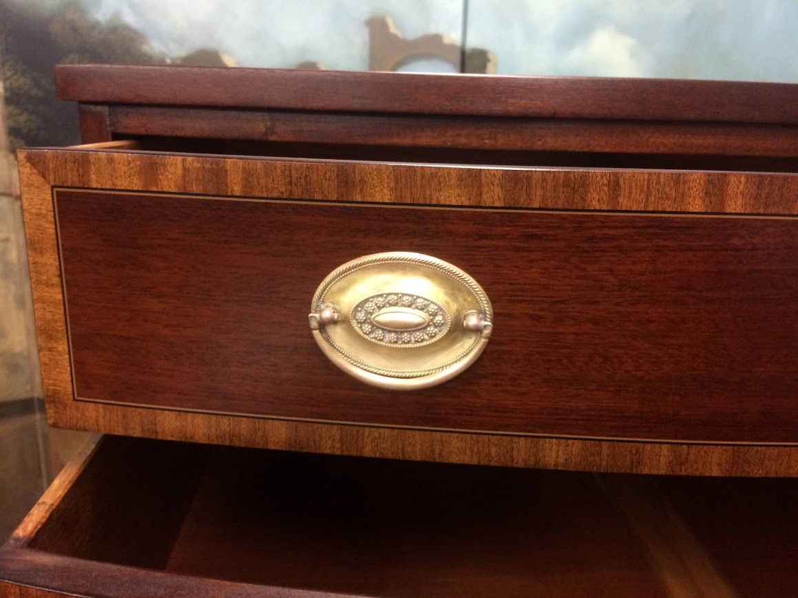 Vintage Banded Mahogany Tall Chest, Chest of Drawers, Chest on Chest - Image 10