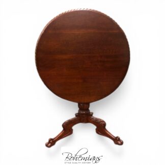 Antique Tilt Top Table, Mahogany Empire Table
