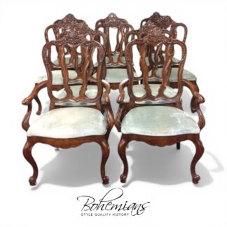 Vintage French Style Chairs, Century Furniture, Set of Ten