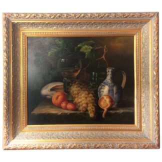 Vintage Still Life Painting, Framed Artwork