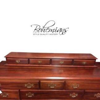 Vintage Jewelry Chest, Cherry Wood Dresser Topper