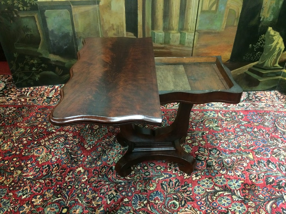 Antique Games Table, Empire Games Table - Image 6