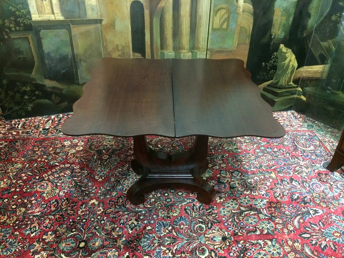 Antique Games Table, Empire Games Table - Image 7