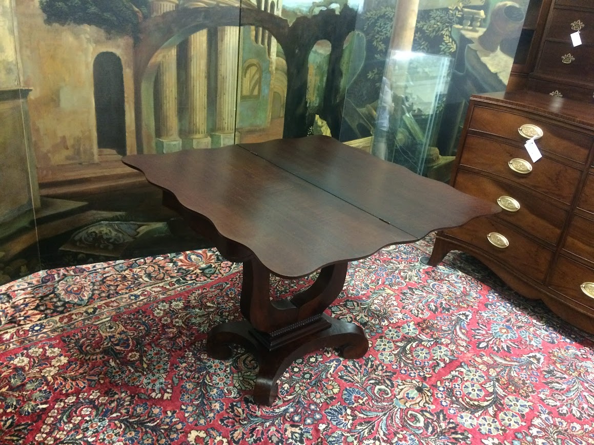 Antique Games Table, Empire Games Table - Image 8