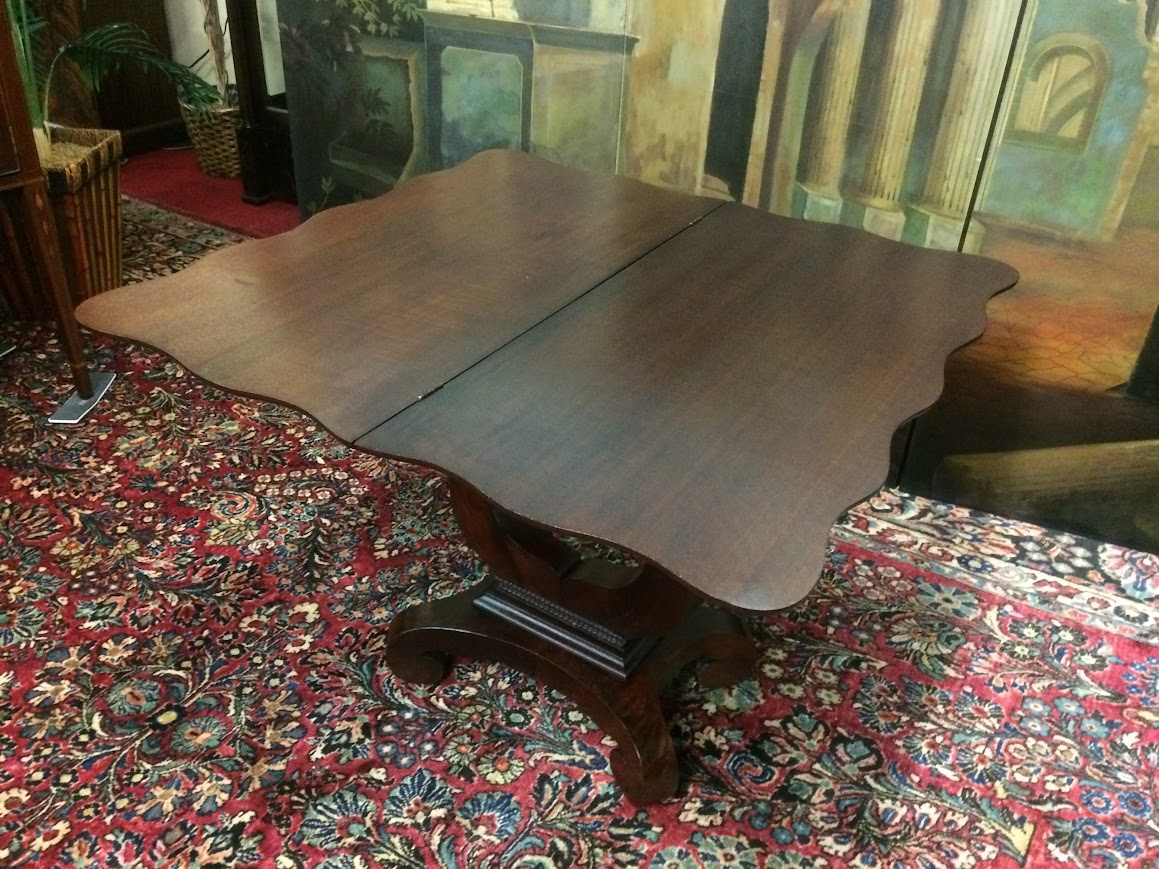 Antique Games Table, Empire Games Table - Image 9