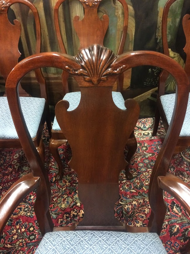 Vintage Queen Anne Dining Chairs, Henredon Furniture, Set of Eight - Image 7