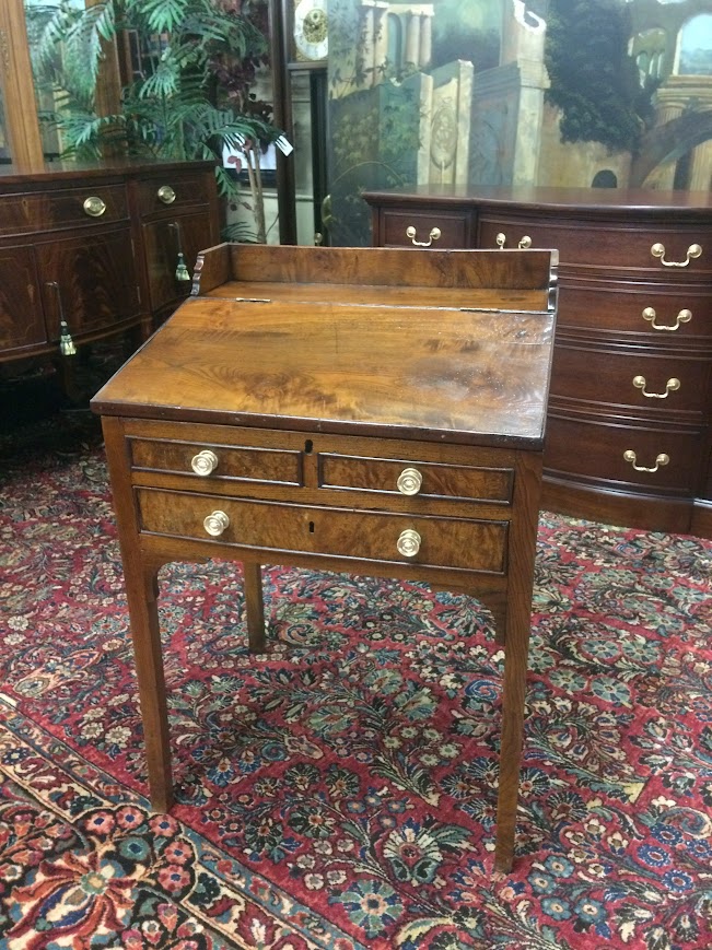 Antique Plantation Desk, Rustic Walnut Desk - Image 2
