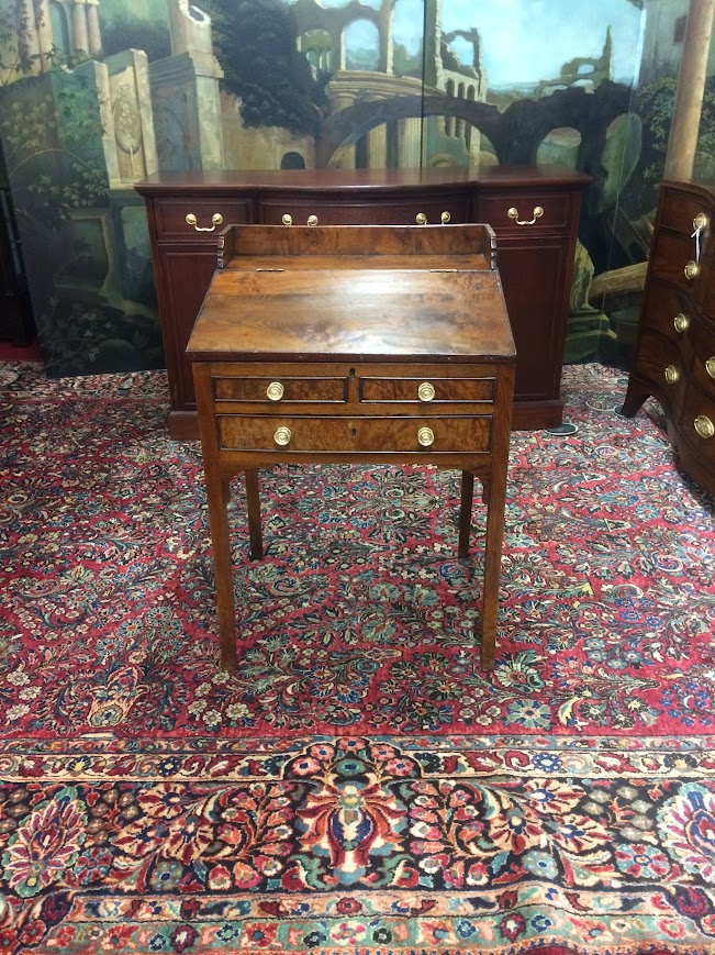 Antique Plantation Desk, Rustic Walnut Desk - Image 3