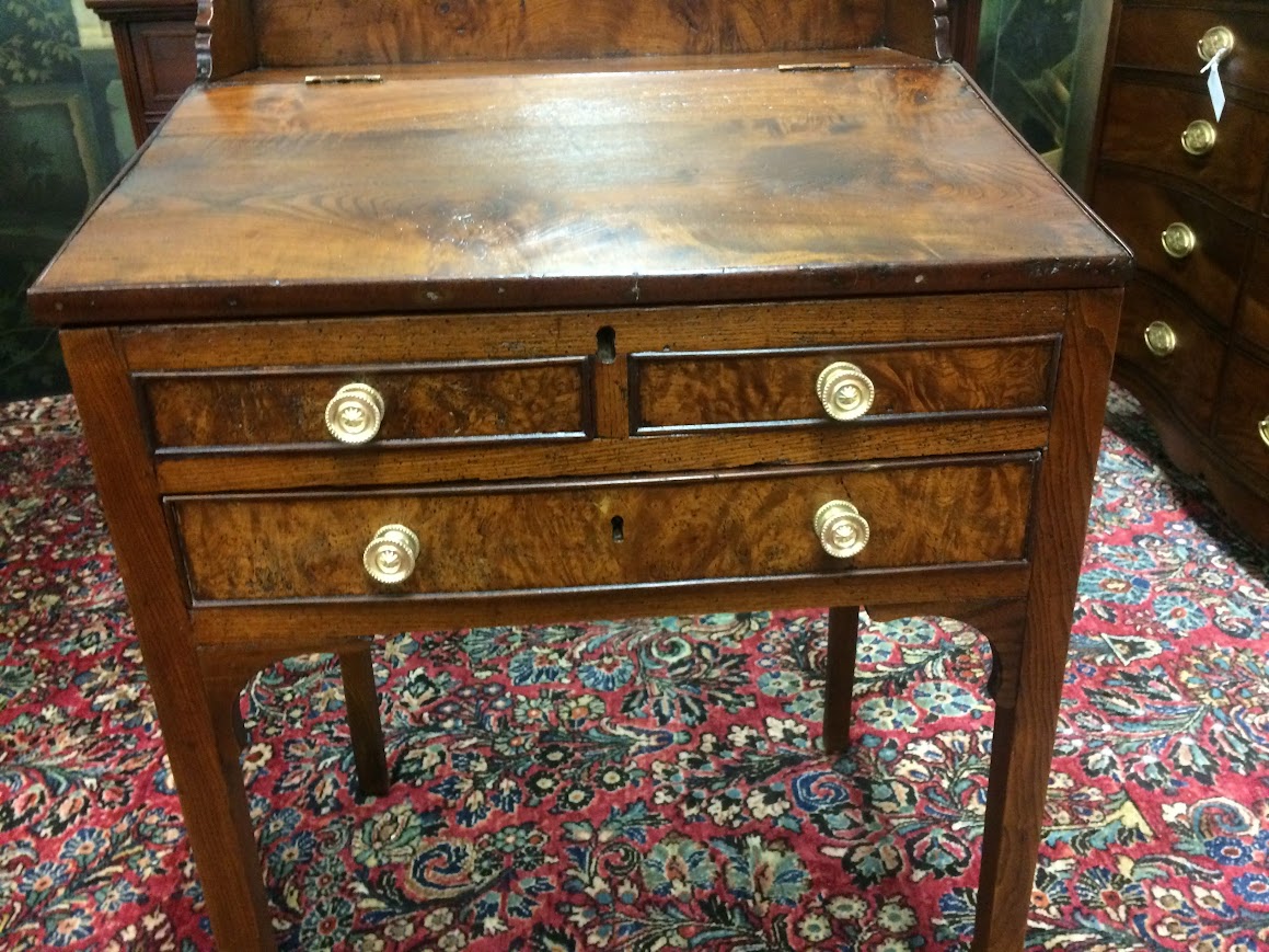 Antique Plantation Desk, Rustic Walnut Desk - Image 6