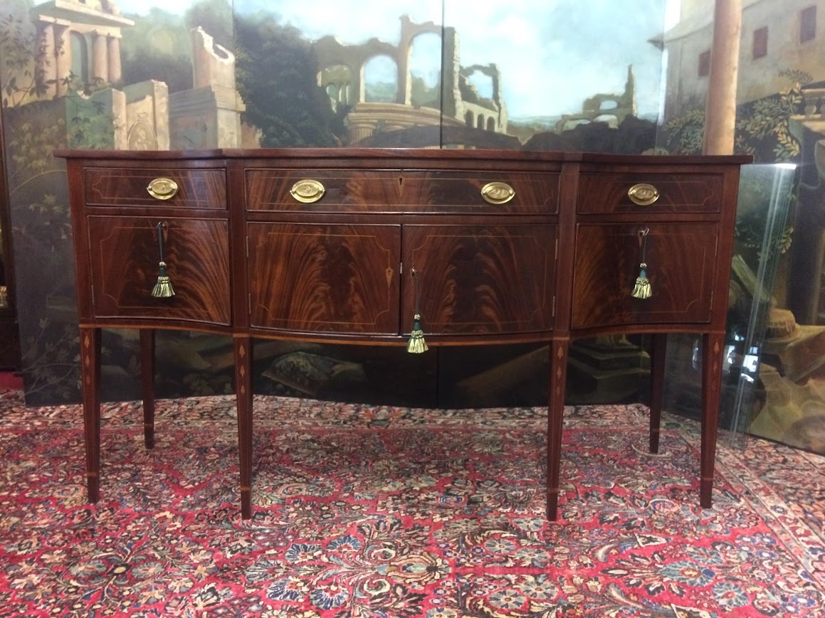 Antique Sideboard, Federal Buffet, Inlaid Server - Image 2