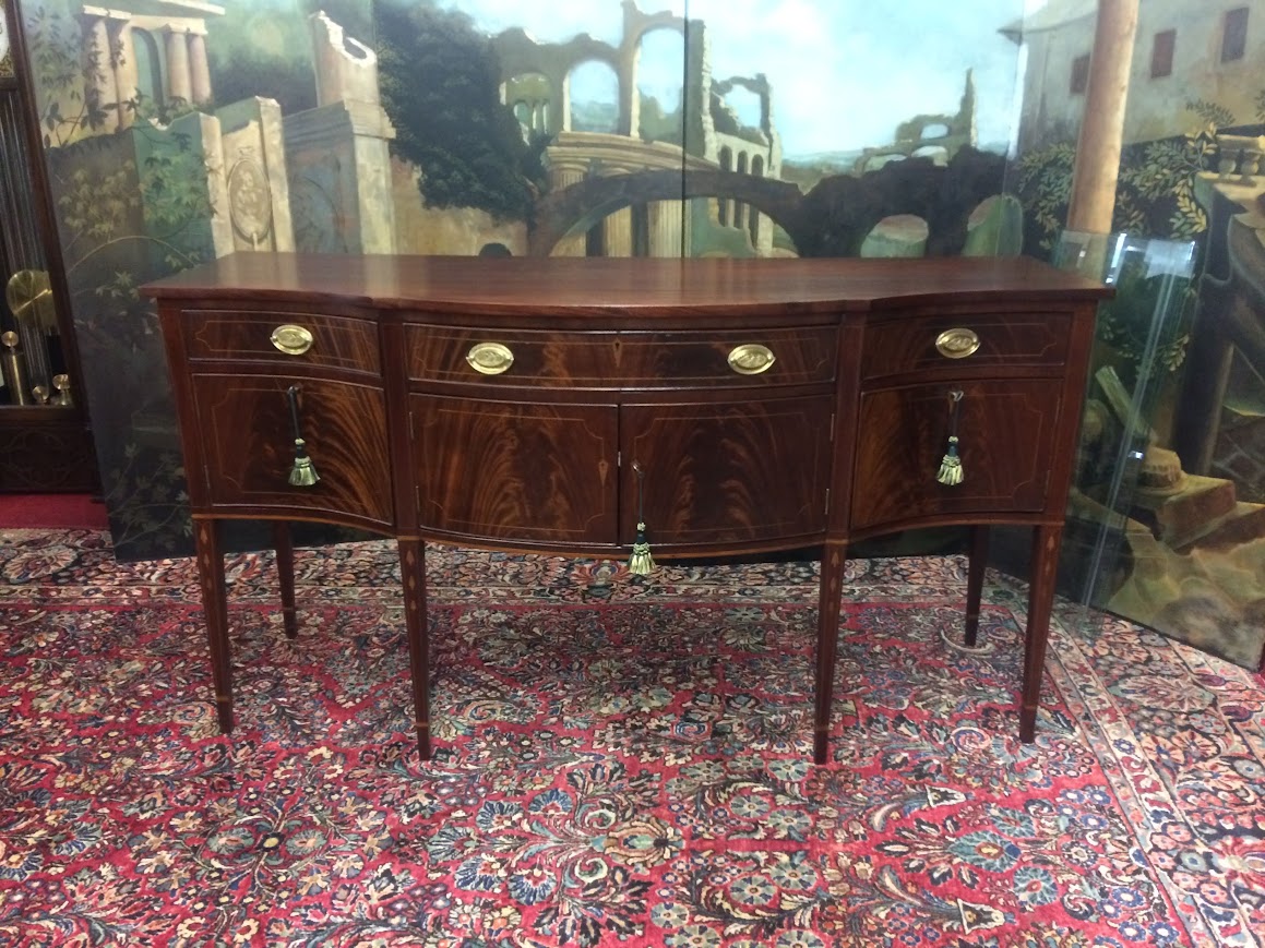 Antique Sideboard, Federal Buffet, Inlaid Server - Image 3