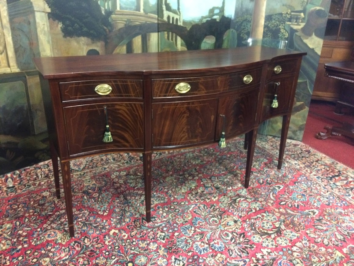 Antique Sideboard, Federal Buffet, Inlaid Server - Image 4