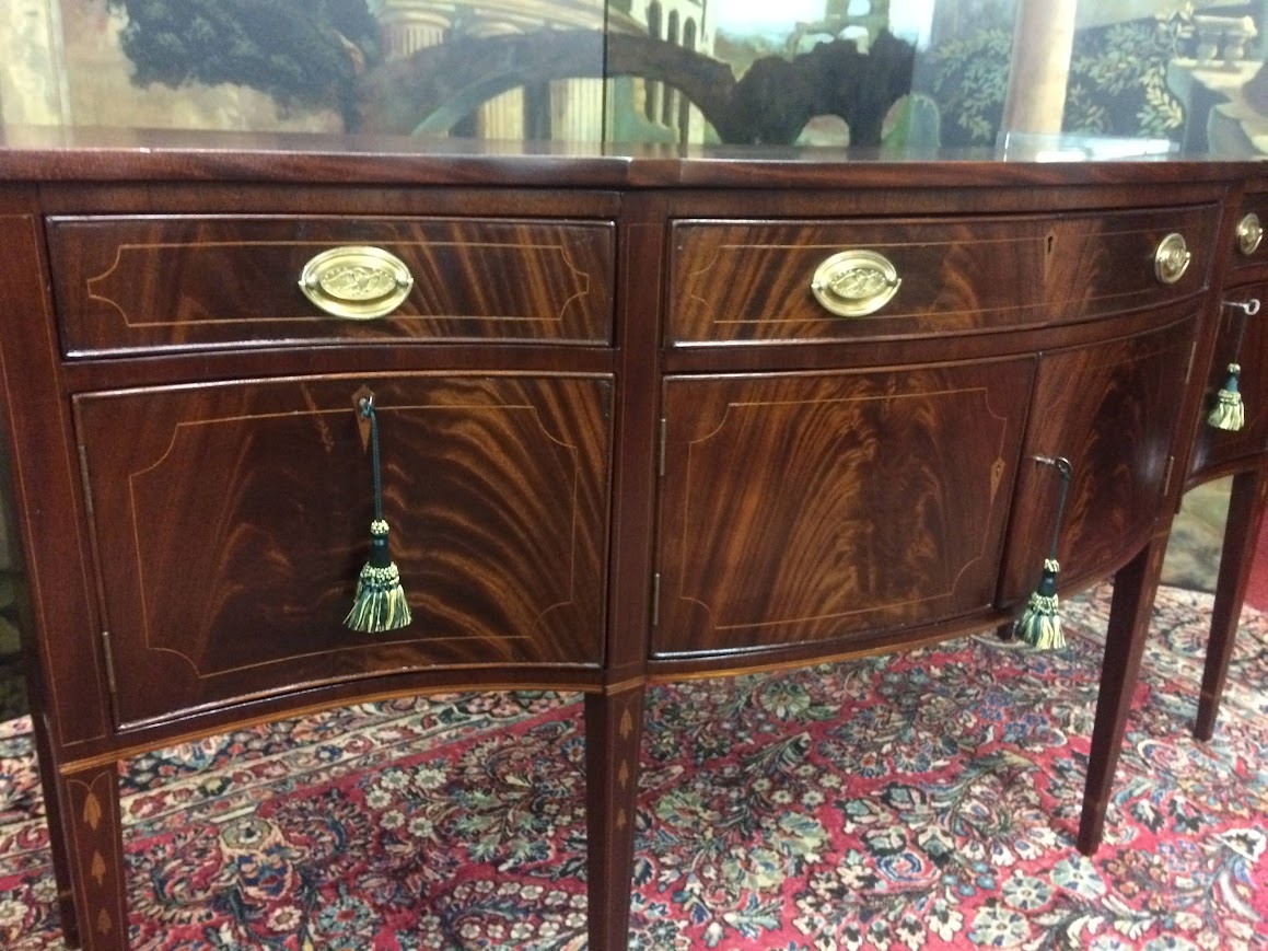 Antique Sideboard, Federal Buffet, Inlaid Server - Image 5