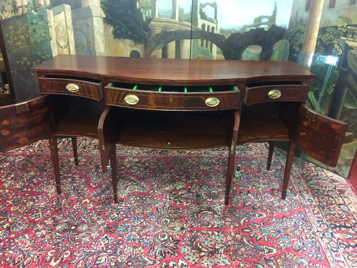 Antique Sideboard, Federal Buffet, Inlaid Server - Image 8