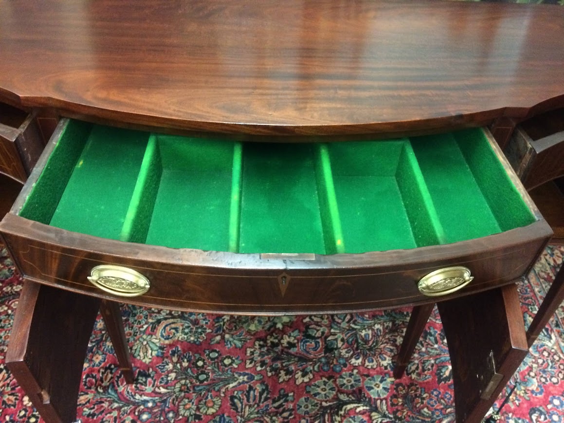Antique Sideboard, Federal Buffet, Inlaid Server - Image 9