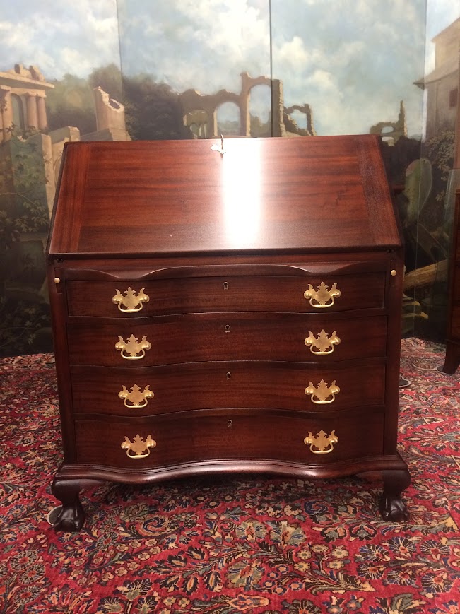 Vintage Mahogany Secretary Desk, Slant Front Desk - Image 2