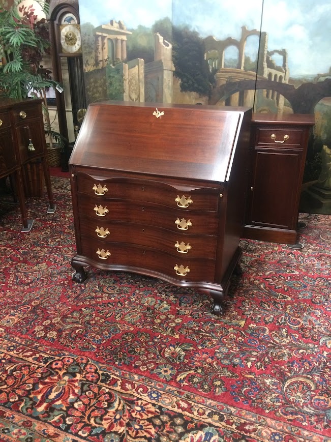 Vintage Mahogany Secretary Desk, Slant Front Desk - Image 3