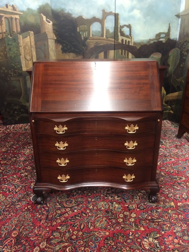Vintage Mahogany Secretary Desk, Slant Front Desk - Image 4