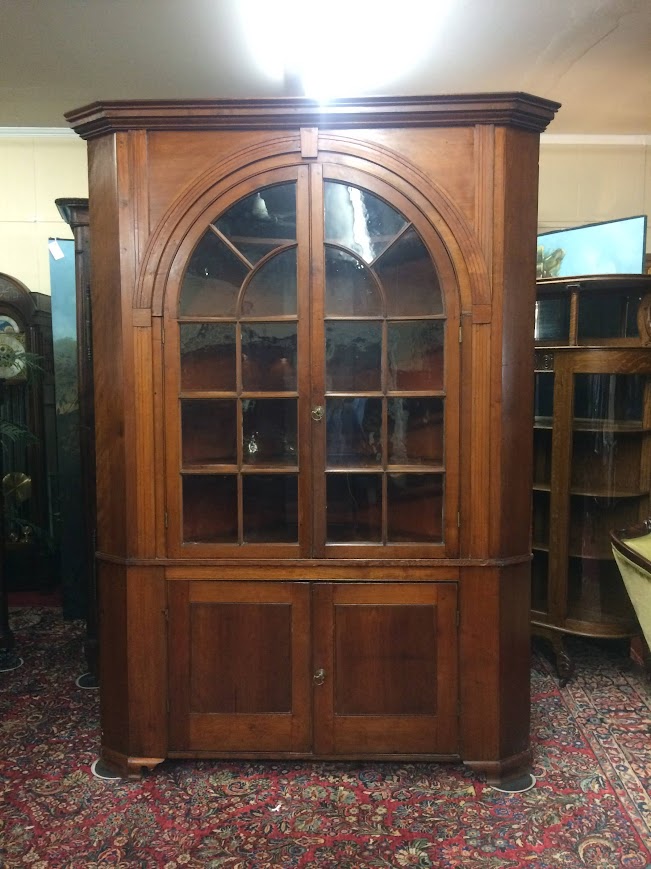 Antique Corner Cupboard, American Cherry Corner Cabinet - Image 2